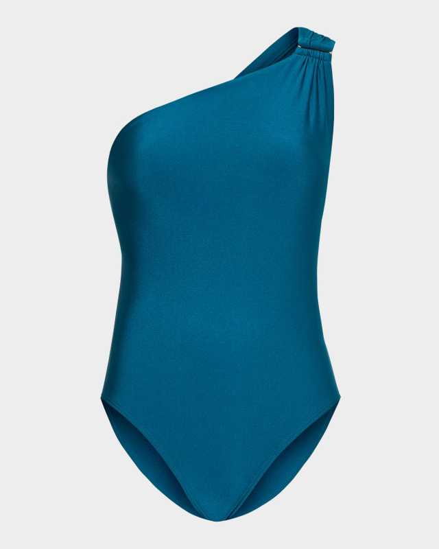 Sam Gloss Asymmetric One-Piece Swimsuit